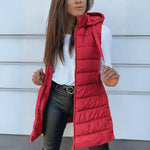 Frieda Hooded Longline Puffer Vest