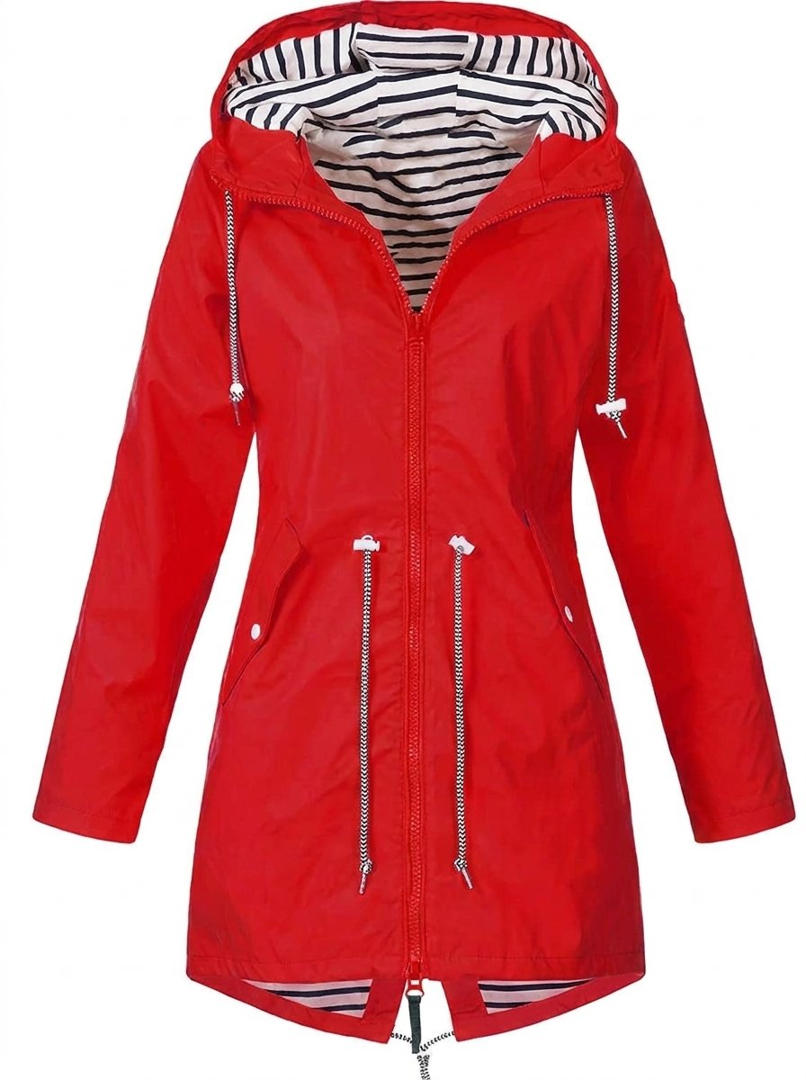 Annika Water-Resistant Hooded Rain Coat