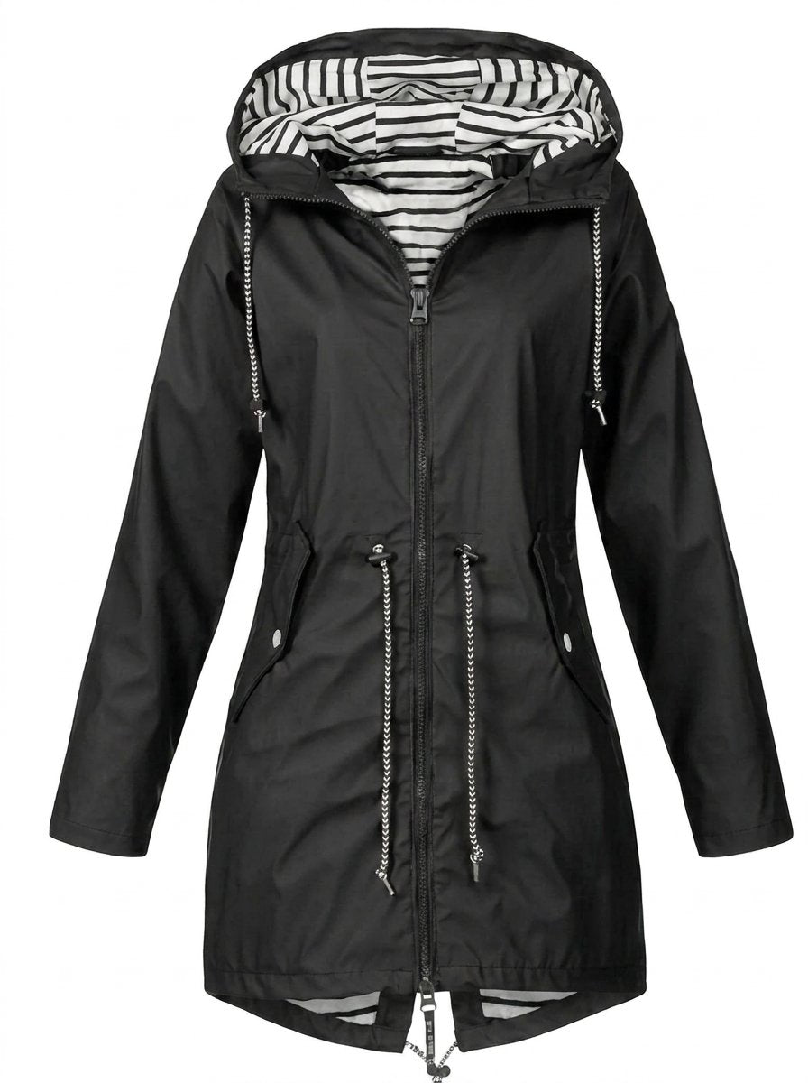 Annika Water-Resistant Hooded Rain Coat
