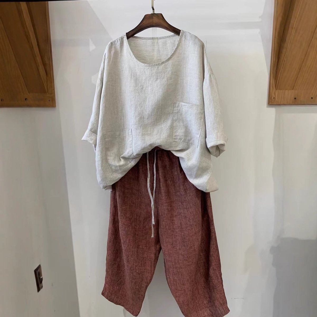 Emilia Relaxed-Fit Linen Tunic with Patch Pockets