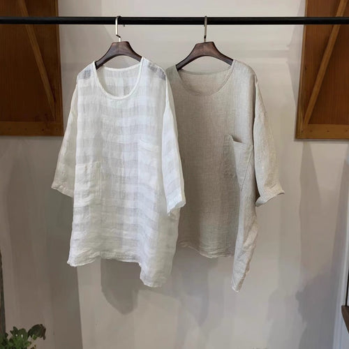 Emilia Relaxed-Fit Linen Tunic with Patch Pockets