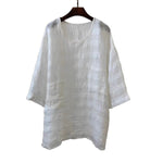 Emilia Relaxed-Fit Linen Tunic with Patch Pockets