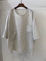 Emilia Relaxed-Fit Linen Tunic with Patch Pockets