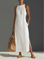 Elfriede Sleeveless Embroidered Midi Dress