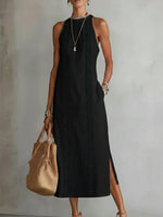 Elfriede Sleeveless Embroidered Midi Dress