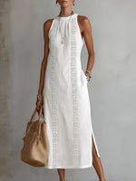 Elfriede Sleeveless Embroidered Midi Dress