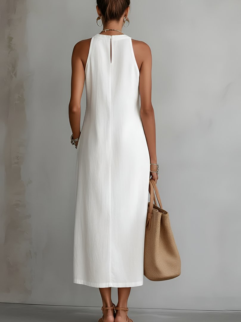 Elfriede Sleeveless Embroidered Midi Dress