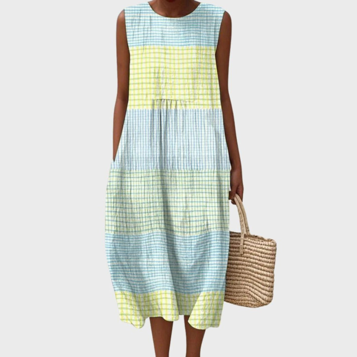 Clara Sleeveless Relaxed-Fit Linen Midi Dress