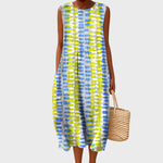 Clara Sleeveless Relaxed-Fit Linen Midi Dress