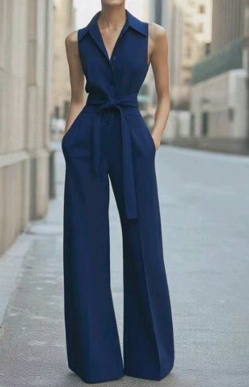 Marie Sleeveless Wide-Leg Jumpsuit