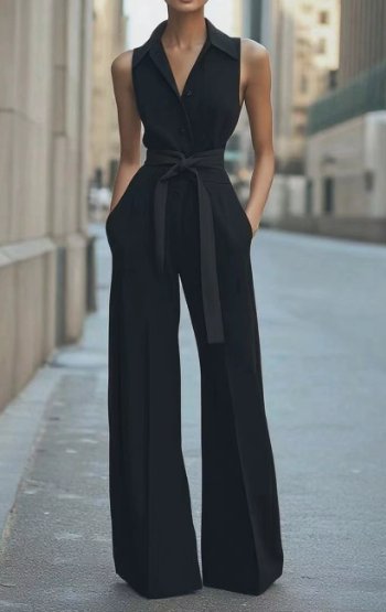 Marie Sleeveless Wide-Leg Jumpsuit