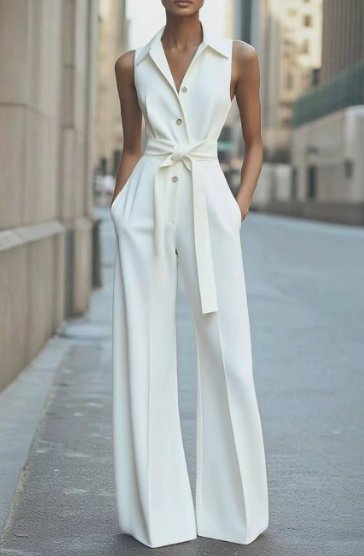 Marie Sleeveless Wide-Leg Jumpsuit