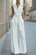 Marie Sleeveless Wide-Leg Jumpsuit