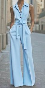 Marie Sleeveless Wide-Leg Jumpsuit