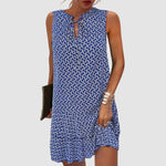 Marie Relaxed Sleeveless Printed Dress