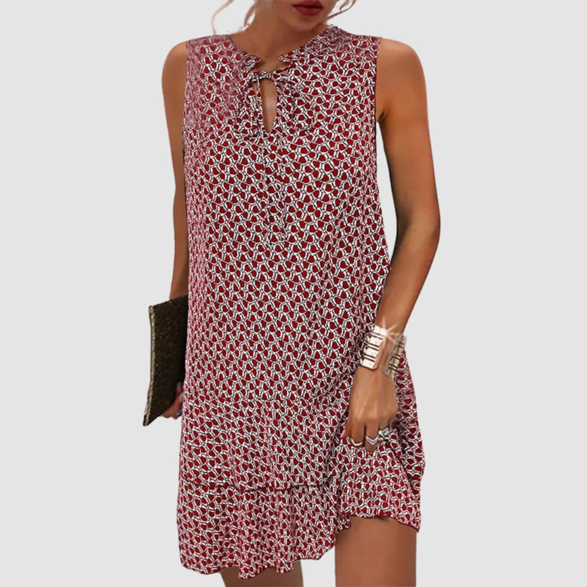 Marie Relaxed Sleeveless Printed Dress