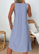 Marie Sleeveless Striped Summer Dress