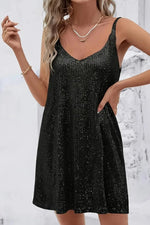 Johanna Sleeveless Sequin Cocktail Mini Dress