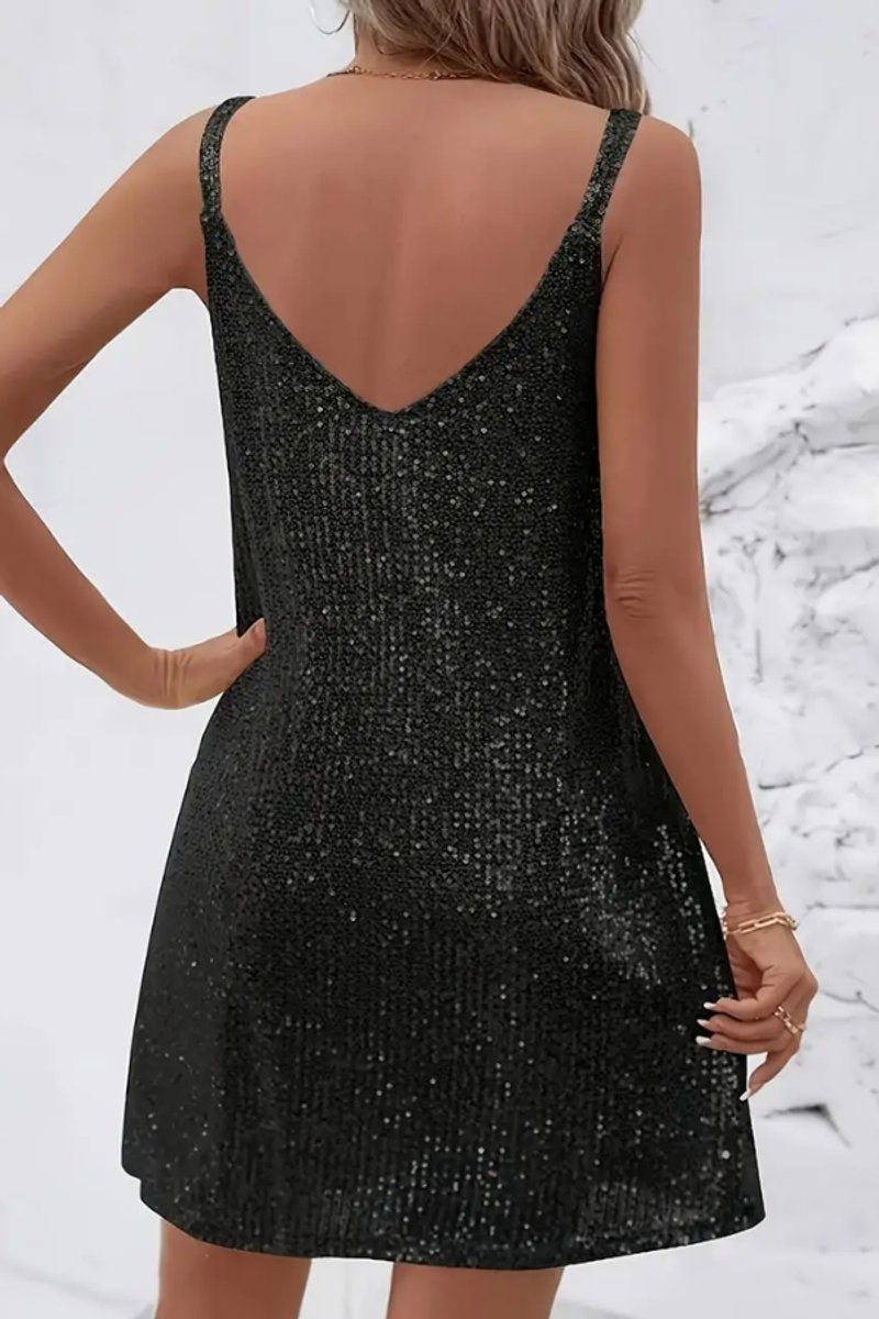 Johanna Sleeveless Sequin Cocktail Mini Dress