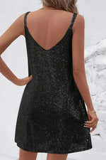Johanna Sleeveless Sequin Cocktail Mini Dress