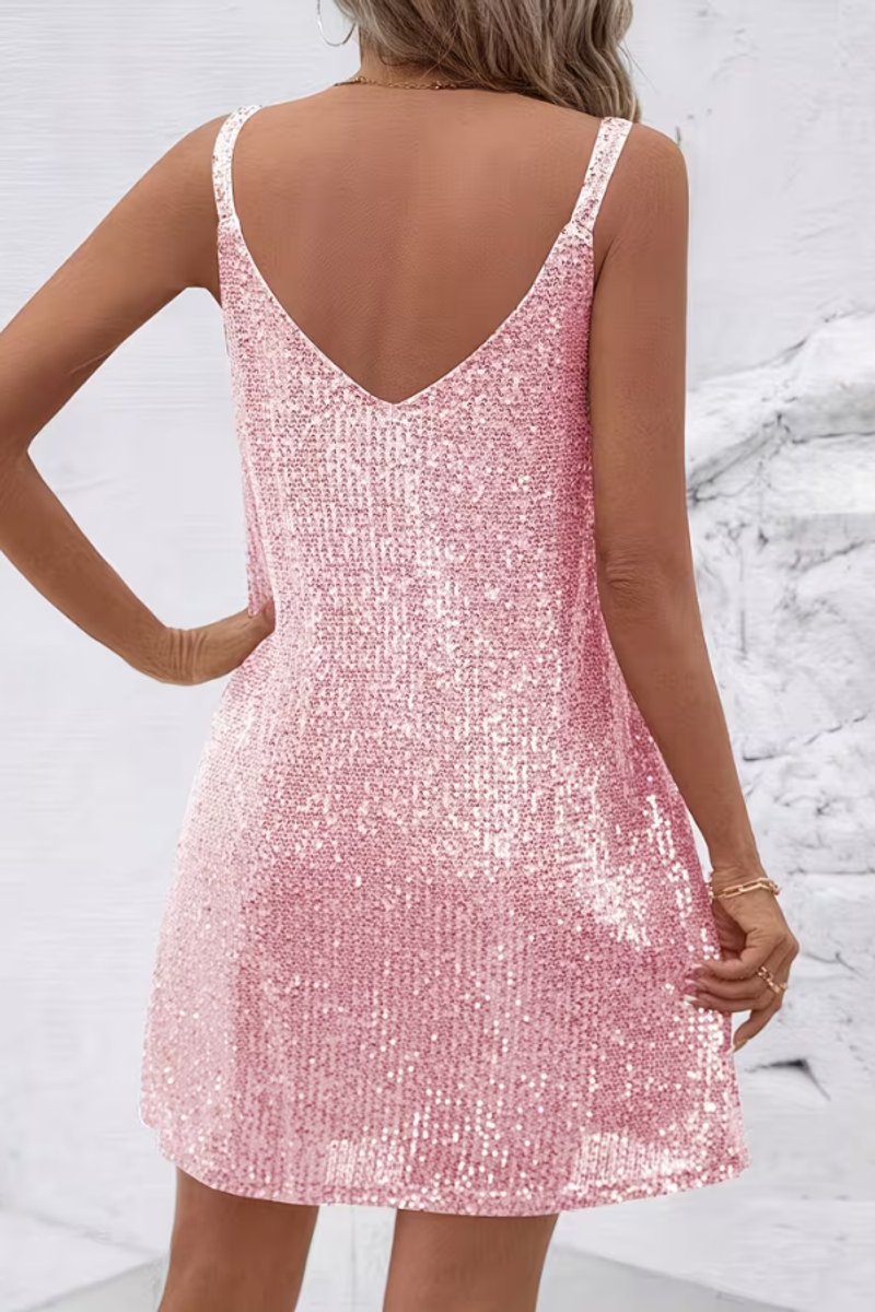 Johanna Sleeveless Sequin Cocktail Mini Dress