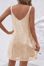 Johanna Sleeveless Sequin Cocktail Mini Dress