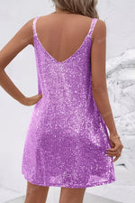 Johanna Sleeveless Sequin Cocktail Mini Dress