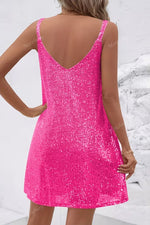 Johanna Sleeveless Sequin Cocktail Mini Dress