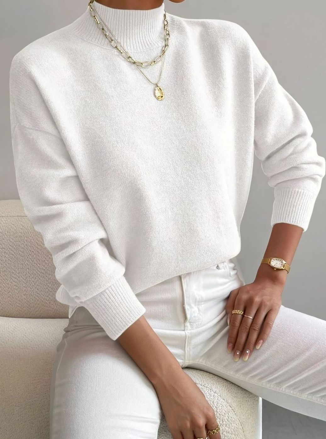 Marlene Ribbed Turtleneck Sweater