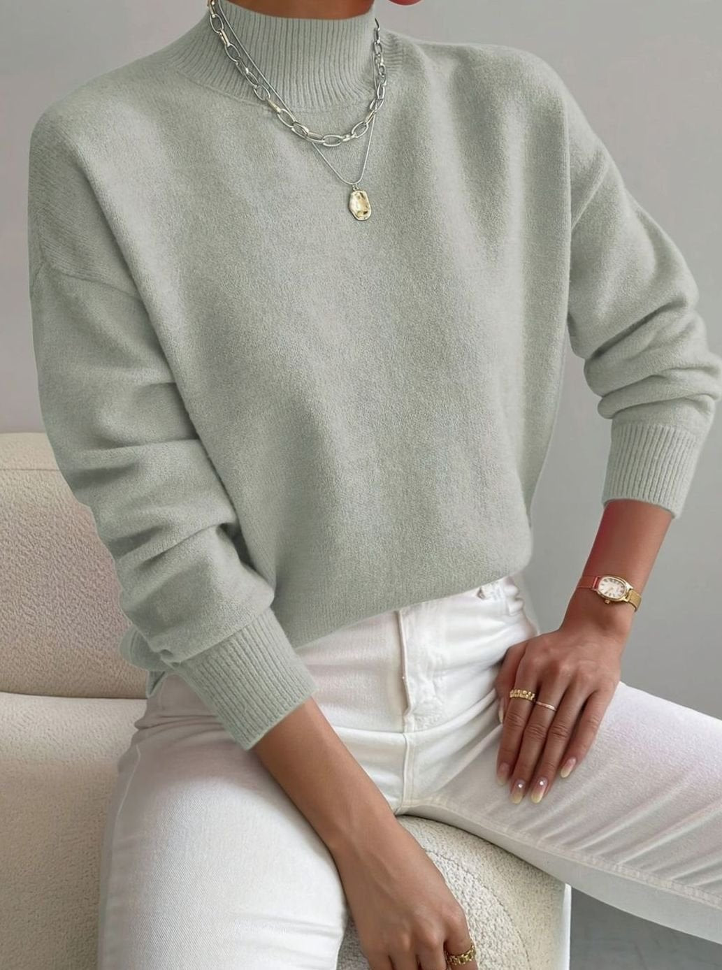 Marlene Ribbed Turtleneck Sweater