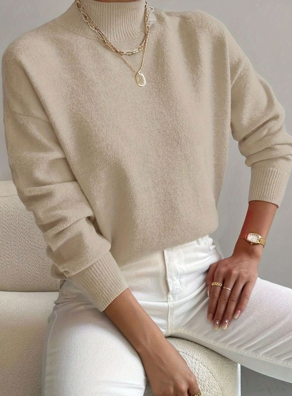 Marlene Ribbed Turtleneck Sweater