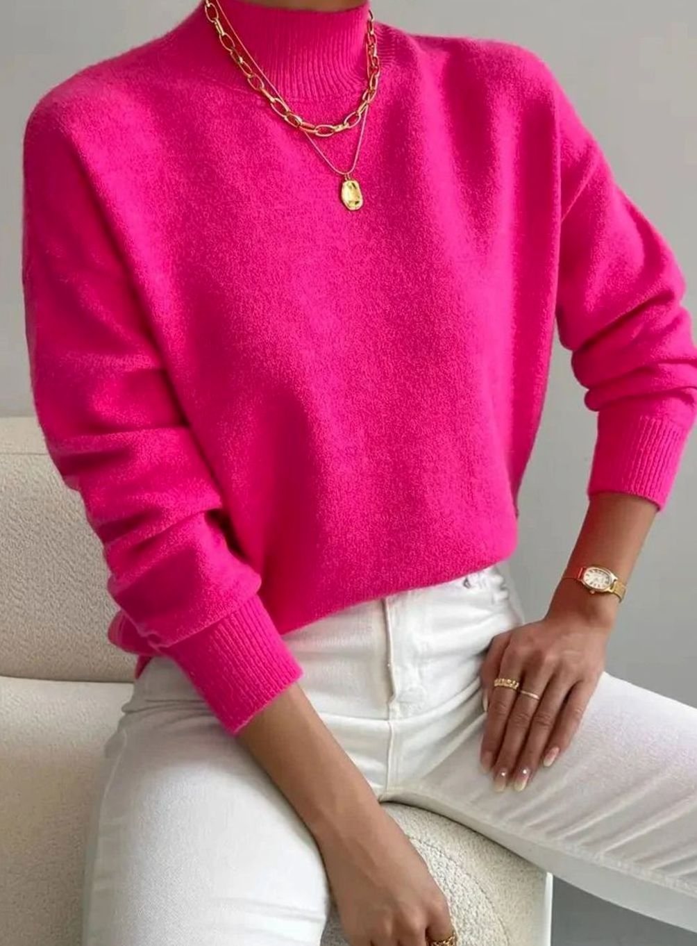 Marlene Ribbed Turtleneck Sweater