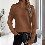 Lena Ribbed Sleeve Turtleneck Sweater