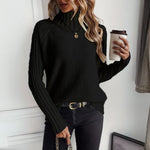 Lena Ribbed Sleeve Turtleneck Sweater