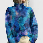 Annika Floral Relaxed-Fit Turtleneck Sweater