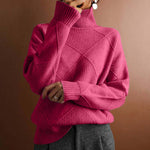 Greta Diamond Knit Turtleneck Sweater