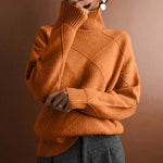 Greta Diamond Knit Turtleneck Sweater