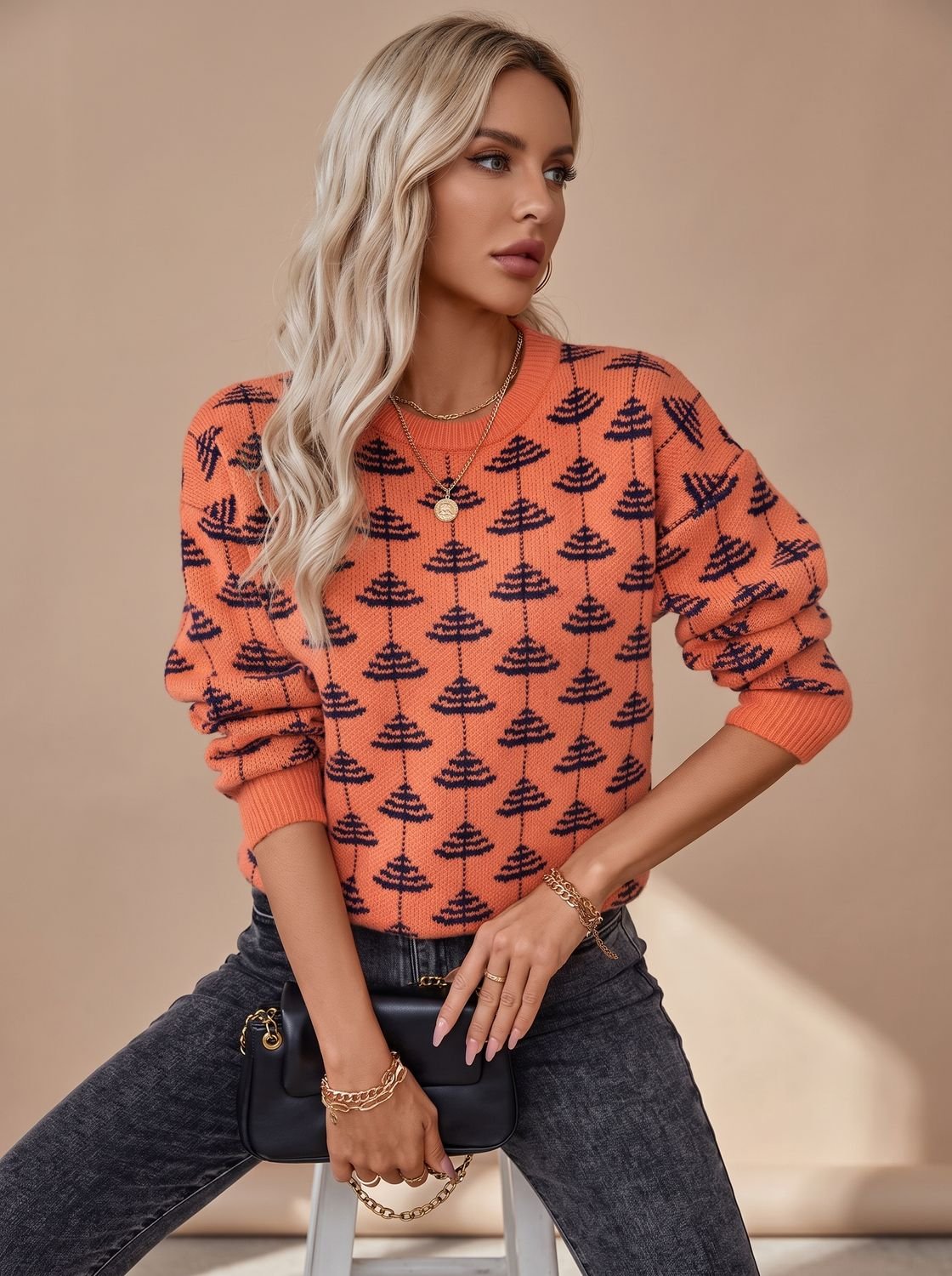 Emilia Christmas Tree Knit Sweater