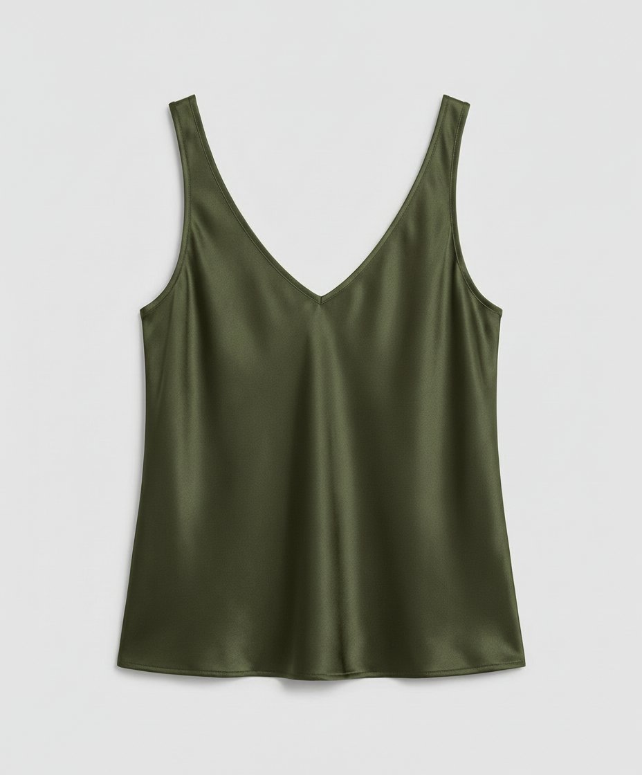 Greta Satin V-Neck Camisole Top