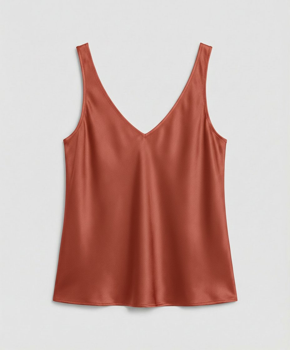 Greta Satin V-Neck Camisole Top