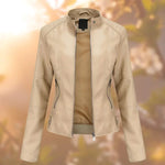 Marlene Slim-Fit Faux Leather Biker Jacket