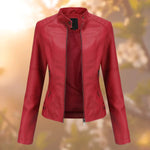 Marlene Slim-Fit Faux Leather Biker Jacket