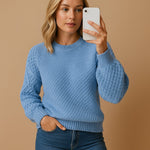Elisabeth Soft-Knit Cable Sleeve Sweater