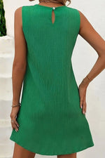 Frieda A-Line Round Neck Sleeveless Mini Dress