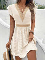 Elisabeth Lace Trim V-Neck Summer Dress