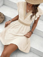 Elisabeth Lace Trim V-Neck Summer Dress