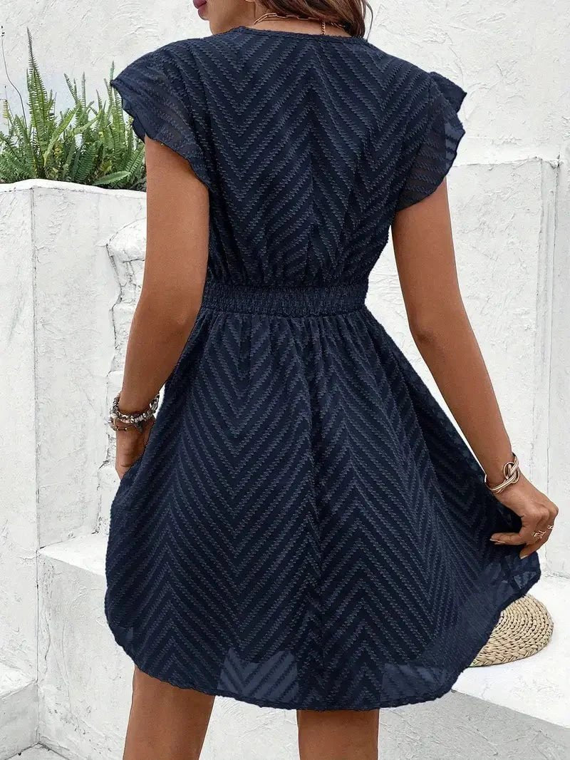 Elisabeth Lace Trim V-Neck Summer Dress
