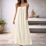 Lena Spaghetti-Strap Pocket Maxi Dress