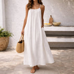 Lena Spaghetti-Strap Pocket Maxi Dress