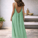 Lena Spaghetti-Strap Pocket Maxi Dress